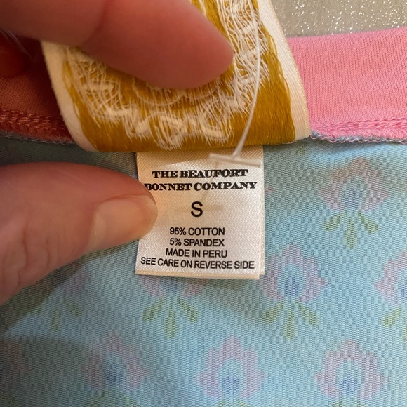 NWT TBBC Colada Holly Hills V-Neck Short Sleeve Printed Cotton Cover-Up Size S - Picture 9 of 10